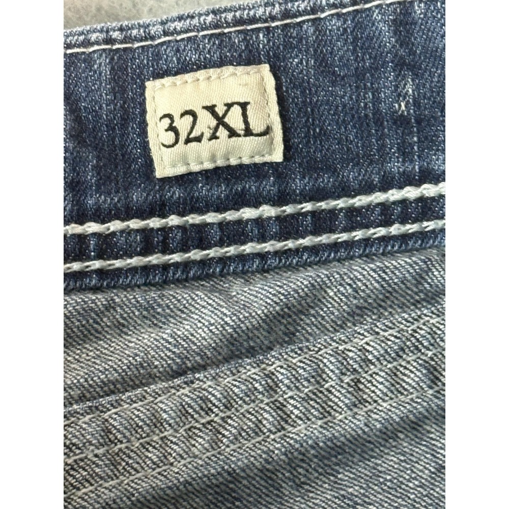 BKE Women's Boot-Cut Jeans in Distressed Blue - Picture 5 of 13